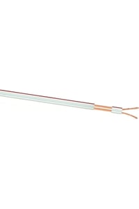 Beyaz İki Damarlı Bakır İletkenli Kordon Kablo 0.75 mm2 1 Metre