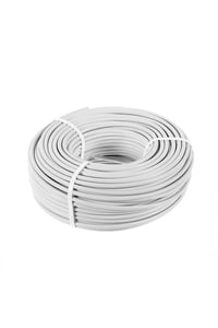 Beyaz TTR 2x1.5 CCA PVC Elektrik Kablosu 50 Metre CE Belgeli