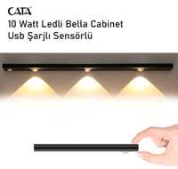 Cata CT-2464 10 Watt Ledli Bella Cabinet Usb Şarjlı Sensörlü Armatür 