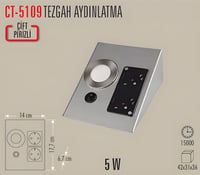 Cata Ct-5109 2W Tezgah Altı Priz Günışığı