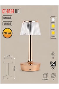 CT 8434 2W Rio Şarjlı Masa Lambası 3 Renk