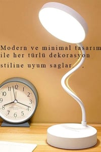 CT-8440 Berlin Dokunmatik Şarjlı Masa Lambası Dimlenebilir Işık Beyaz Renk