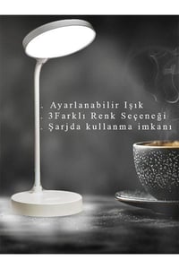 CT-8440 Berlin Dokunmatik Şarjlı Masa Lambası Dimlenebilir Işık Beyaz Renk
