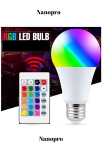 Home Uzaktan Kumandalı Renk Değiştiren Ampul Rgb 9w Beyaz Dahil 16 Renkli