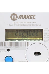 Monofaze 1 Faz 2 Telli Elektrik Sayacı