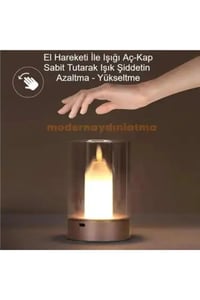 ŞARJLI MUM DEKOR MASA LAMBASU CT-8432