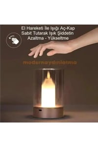 ŞARJLI MUM DEKOR MASA LAMBASU CT-8432