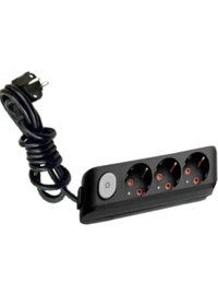 Viko Multi-Let Üçlü Anahtarlı 2 Metre Siyah