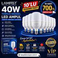 Vip Aydınlatma / Lampist 40w Torch Led Ampul 10'lu Ekonomik Paket