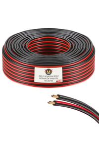 YILTECH Siyah Kordon 2x0.75mm 100 Metre Garantili Yüksek Kalite Cca Kablo Hoparlör Kablo Zayıf Akım