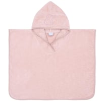 Baboo Fil Nakışlı Kapüşonlu Pembe Bebek Panço Havlu