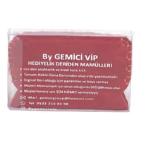 By Gemici VIP Kontrast Dikişli Cüzdan Kırmızı
