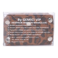 By Gemici VIP Leopar Desenli Cüzdan Taba