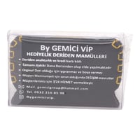 By Gemici VIP Sarı Dikişli Parlak Cüzdan Siyah