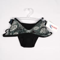 Ruko Botanik Desenli Bikini Takımı Haki-Siyah