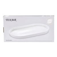 Tekbir Oval Porselen Sunum Tabağı 36,3 x 19 cm Beyaz
