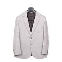 TheBoon İnce Çizgili İki Düğmeli Üç Cepli Blazer Ceket Açık Gri