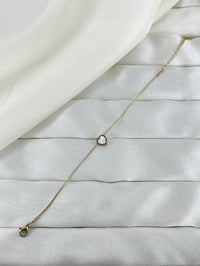 316L 14K Çelik /Paslanmaz KALPLİ Kadın Bileklik Gold