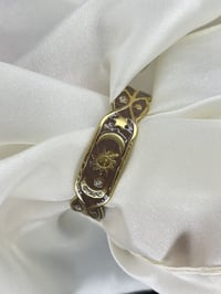 316L Astroloji Kahvrengi Ayarlanabilir Çelik/Paslanmaz Yel Bilezik Kahverengi-Gold