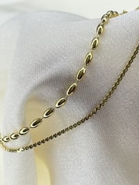 316L Çift Sıra Çelik/Paslanmaz Kadın Hal Hal Gold