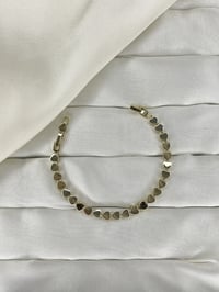 CMJEWELRY VİP Kararmaz Kalp Sıralı Kadın Bileklik  Gold