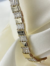 CMJEWELRY VİP Kararmaz Zirkon Taşlı Kadın Bileklik  Gold