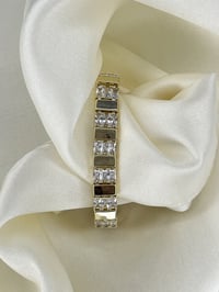 CMJEWELRY VİP Kararmaz Zirkon Taşlı Kadın Bileklik  Gold