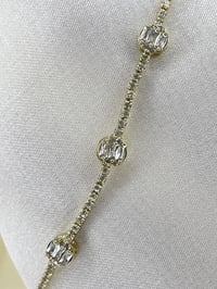Fashion Jewelry Vip 3 Baget Detaylı Zirkon Taşlı Su Yolu Kadın Bileklik Gold