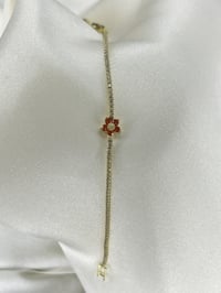 Fashion Jewelry Vip Çicek Detaylı Zirkon Taşlı Su Yolu Kadın Bileklik Gold