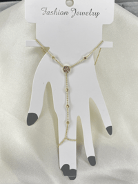 Fashion Jewelry Vip Çicek Detaylı Zirkon Taşlı Kadın Şahmeran Gold
