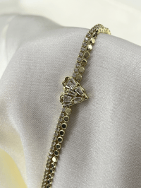 Fashion Jewelry Vip Çift Sıra Kalp Su Yolu Kadın Bileklik Gold