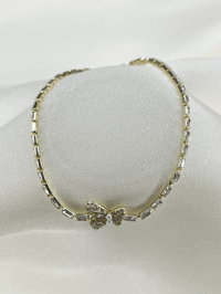 Fashion Jewelry Vip Kelebek Detaylı Zirkon Taşlı Su Yolu Kadın Bileklik Gold