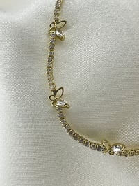 Fashion Jewelry Vip Kelebek Detaylı Zirkon Taşlı Su Yolu Kadın Bileklik Gold