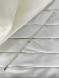 Fashion Jewelry Vip Kelebek Detaylı Zirkon Taşlı Su Yolu Kadın Bileklik Gold