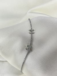 Fashion Jewelry Vip Yılan Detaylı Marka Zirkon Taşlı Kadın Bileklik Gümüş