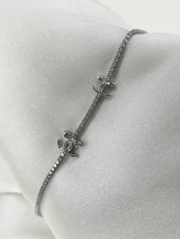 Fashion Jewelry Vip Yılan Detaylı Marka Zirkon Taşlı Kadın Bileklik Gümüş
