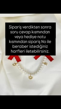 Harfli Tek Çeyreklik İnci Damat Yaka İğnesi Gold