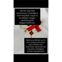 Kişiye Özel Harfli Damat Yaka İğnesi (kırmızı-K) Gold
