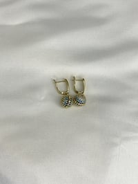 XUPİNG Çelik/Paslanmaz  Nazar Küpe Gold