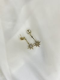 XUPİNG Çelik/Paslanmaz Yıldızlı Sallantı Küpe Gold