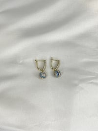 XUPİNG Çelik/Paslanmaz Zirkon Taşlı Nazar Küpe Gold