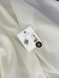 XUPİNG Çelik/Paslanmaz Zirkon Taşlı Sallantı Kutup Yıldızı Model Küpe Gold