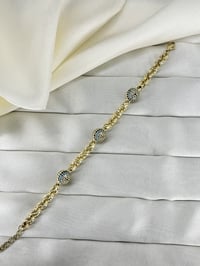 XUPİNG Nazar Detaylı Paslanmaz/Çelik Kadın Bileklik Gold