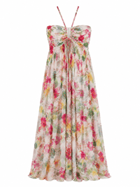 FLORAL ŞİFON MAKSİ ELBİSE