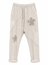 İTALYAN KETEN PANTOLON - EKRU