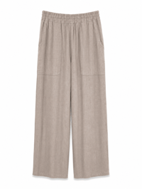 KADIN BEL LASTİKLİ KETEN PANTOLON