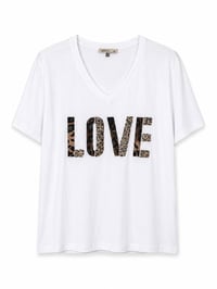 KADIN KISA KOLLU BONCUK İŞLEMELİ V YAKA T-SHIRT