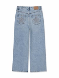 YILDIZ TAŞ İŞLEMELİ WIDE LEG JEAN