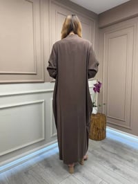 Almarwah Black 50933 Kahverengi Fermuar Detaylı Kap (Büyük Beden)