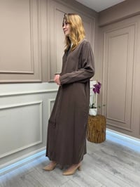 Almarwah Black 50933 Kahverengi Fermuar Detaylı Kap (Büyük Beden)